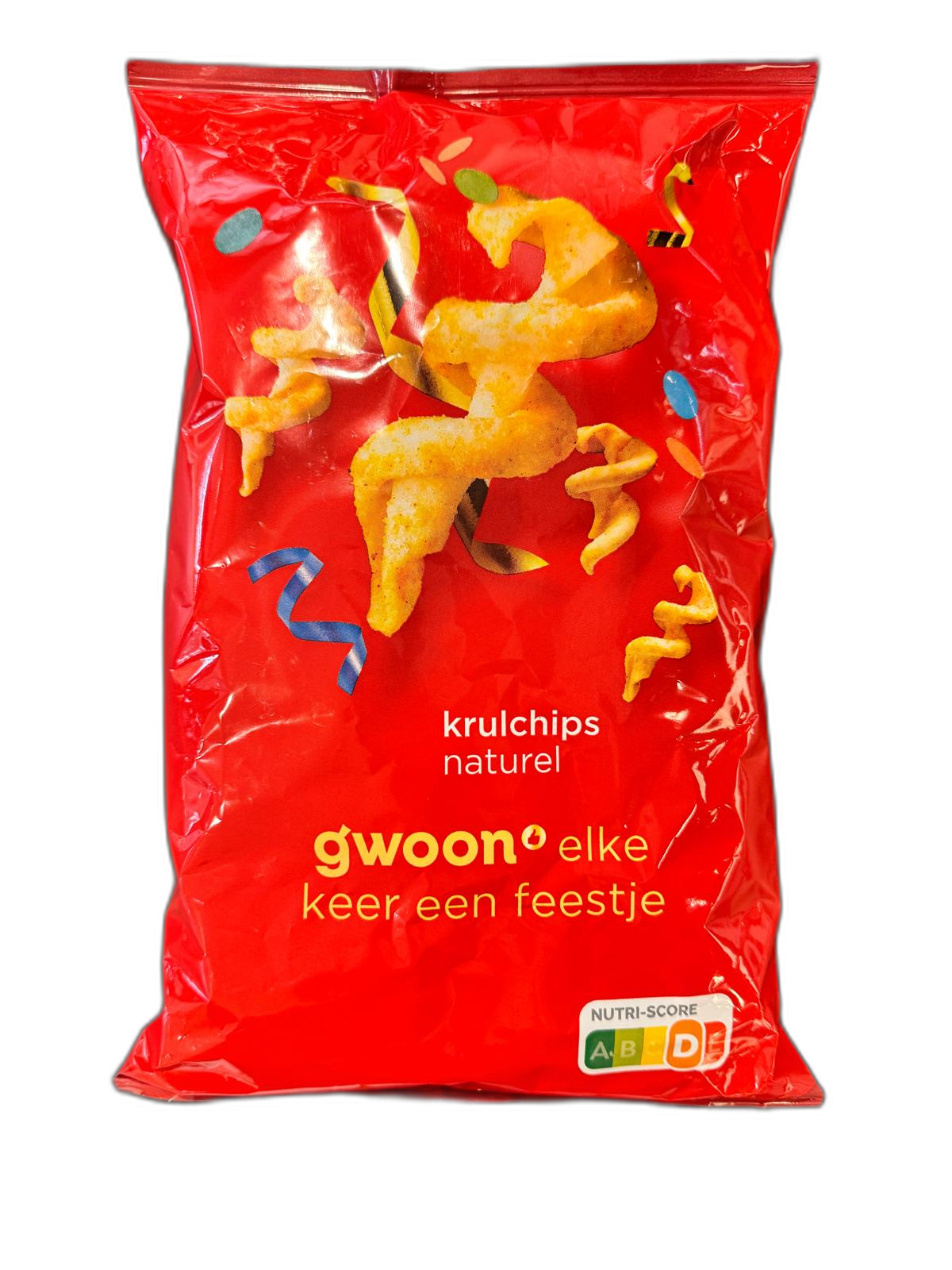 G'WOON krulchips naturel 150 GR